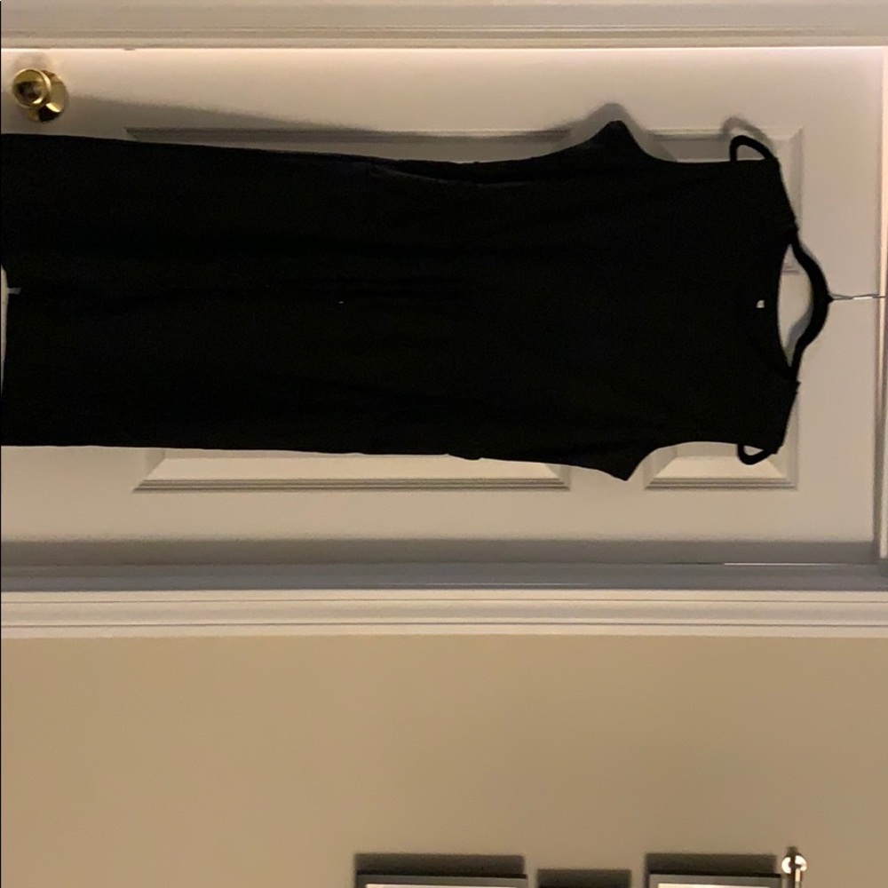 Black tie waist with pocket dress